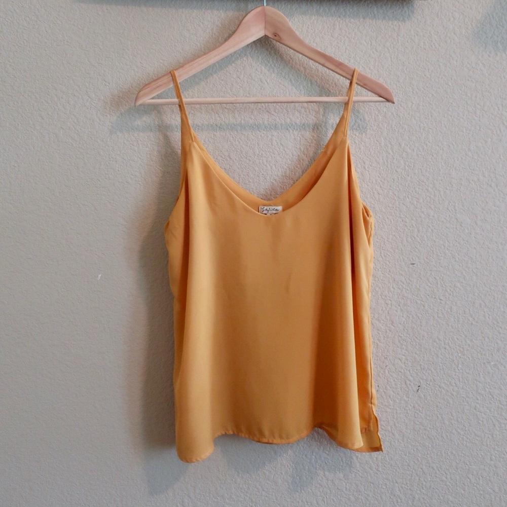 Mustard yellow Lily White tank top
